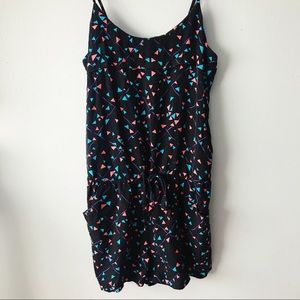 Lush Triangle Print Romper
